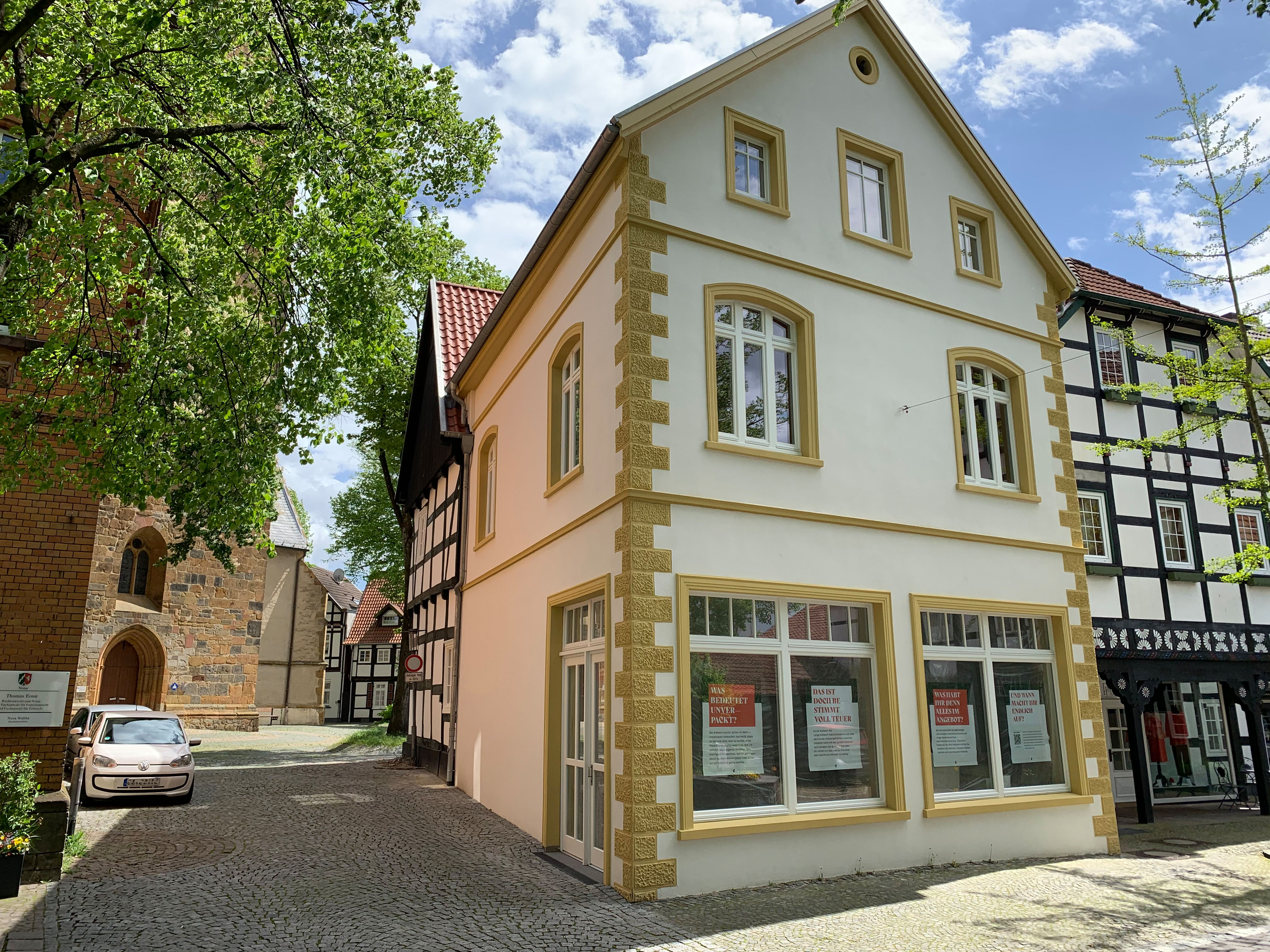 Das sanierte Haus an der Bahnhofstraße 7, 2022, Foto: J. Kummrow/Halle
