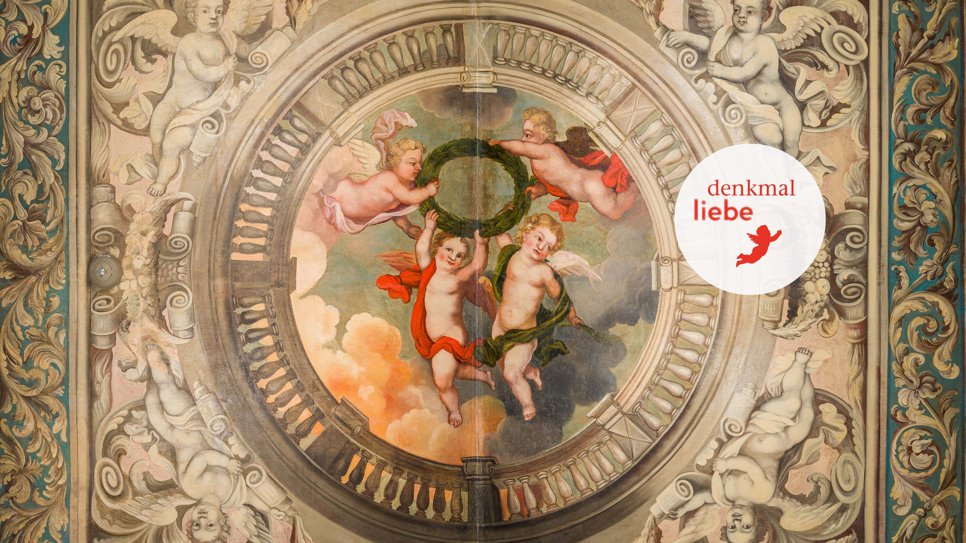 Das Deckengemälde im Schloss Wehrden, Beverungen