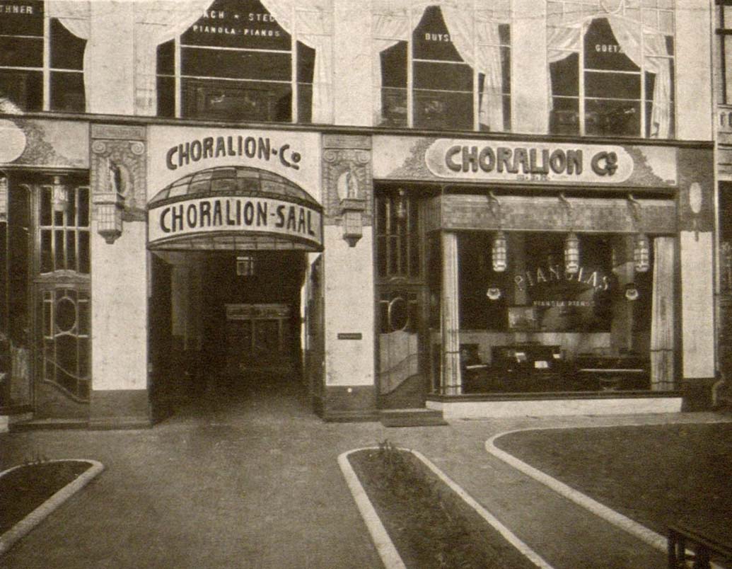 Historische Aufnahme des Orgelgeschäfts in Berlin