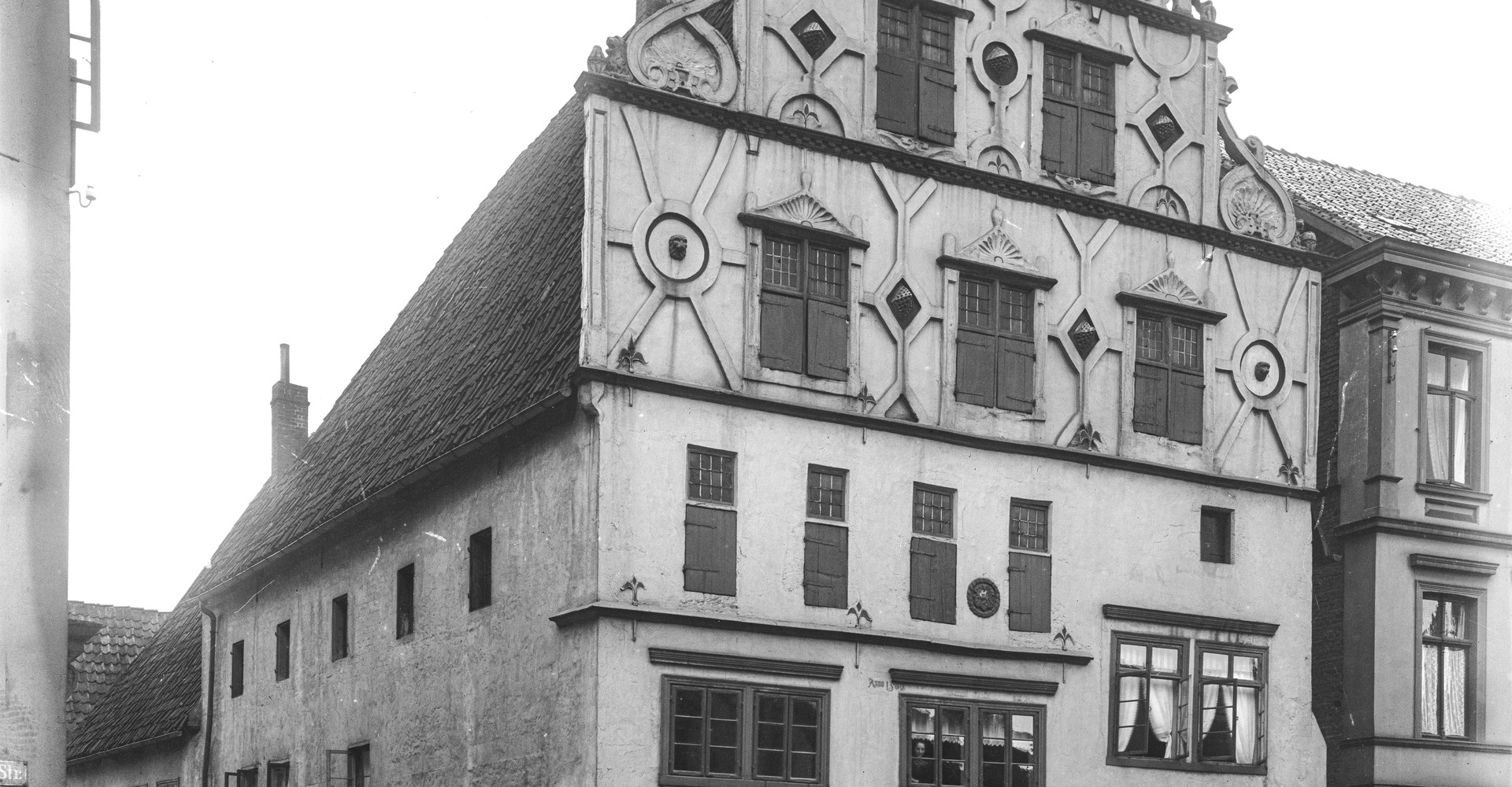Historische Ansicht der Fassade des Wulfert-Haus am Neuen Markt von Herford von 1898