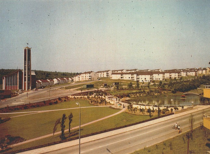 Der Dr.-Dudziak-Park kurz nach Fertigstellung, um 1955