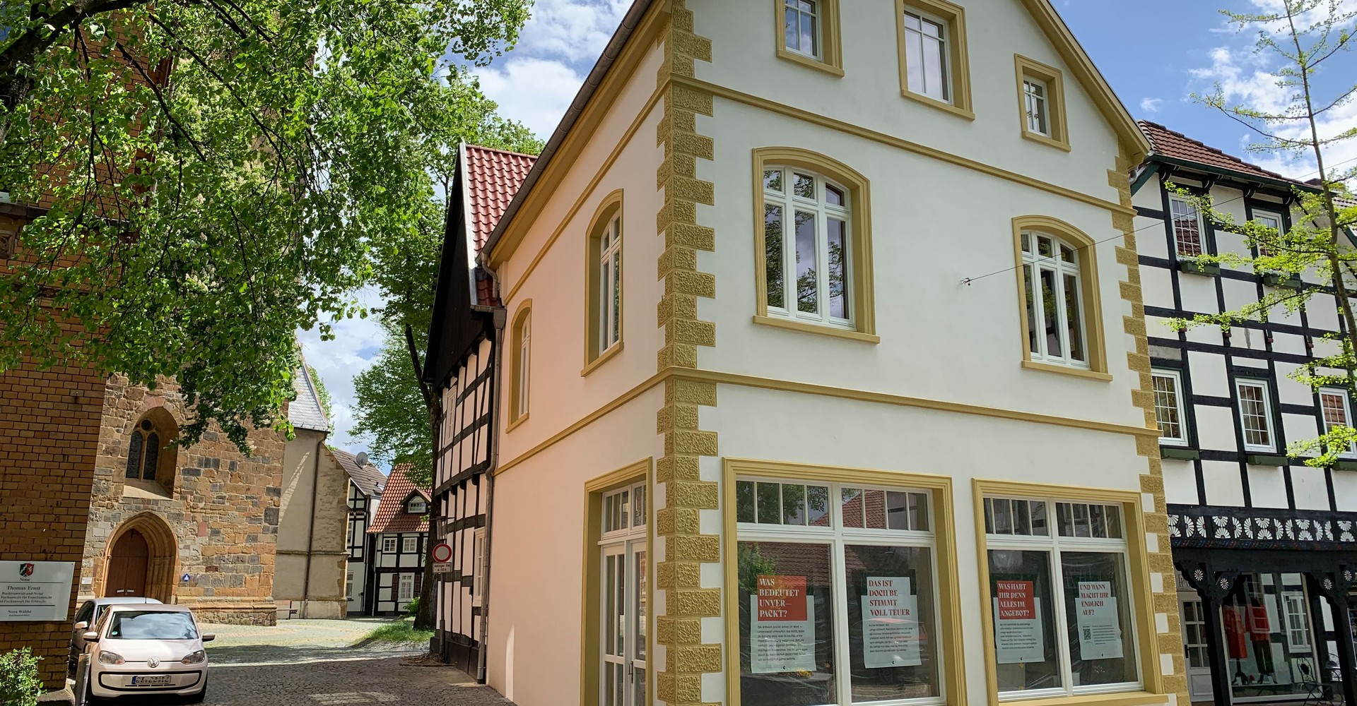 Das sanierte Haus an der Bahnhofstraße 7, 2022, Foto: J. Kummrow/Halle