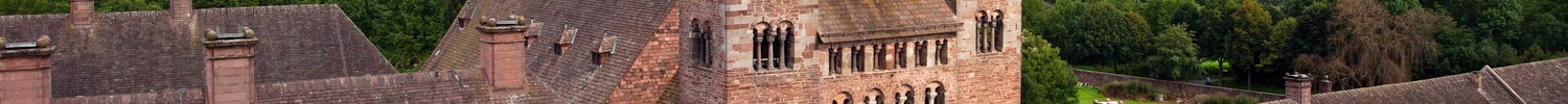 Blick auf das Kloster Corvey mit Westwerk