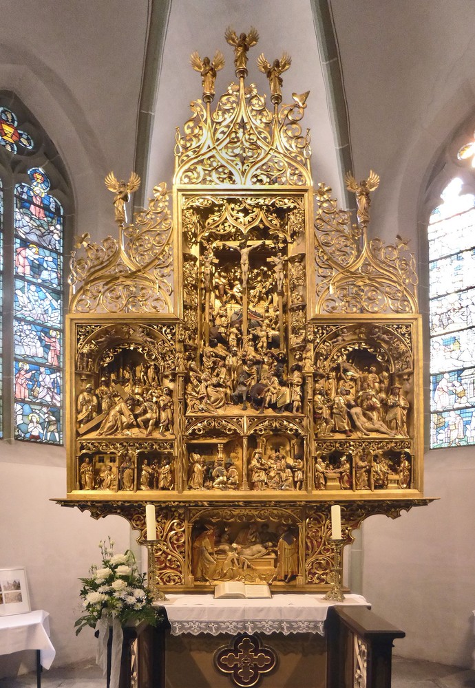 Schnitzretabel der Ev. Kirche Unna-Lünern, Gesamtansicht nach Konservierung und Restaurierung