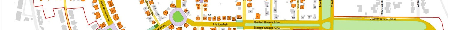 Auszug aus der Anlage zur Denkmalbereichssatzung „Südliche Gartenstadt am Westfalendamm“