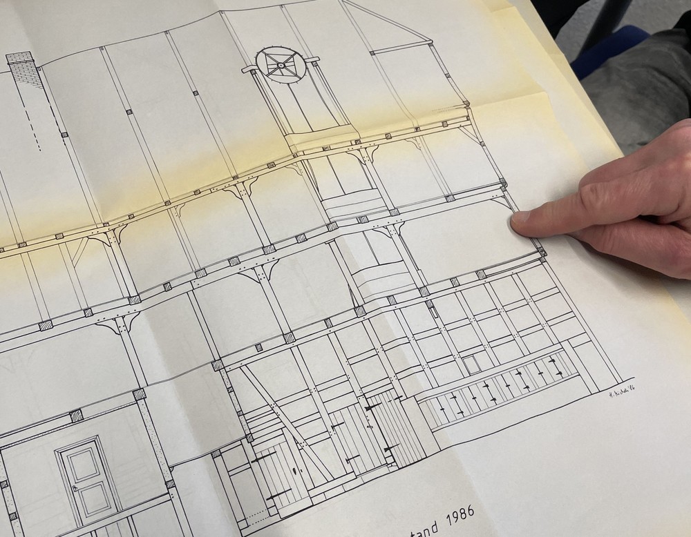 Plan von Haus Buuck in Rüthen mit Lagerräume und Warenaufzug