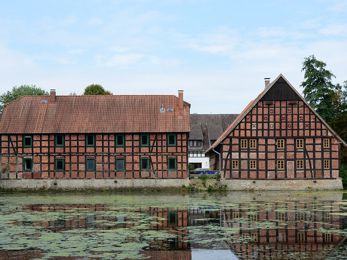 Gräftenhof Meier zu Heepen Außenansicht (vergrößerte Bildansicht wird geöffnet)
