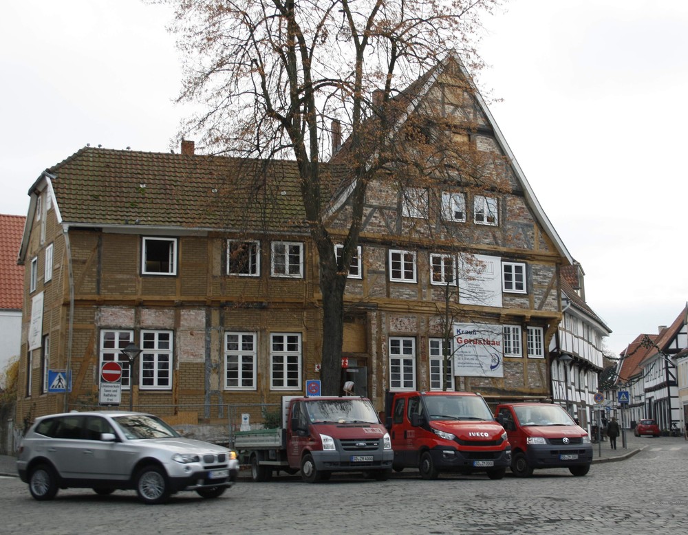 Hauptansicht nach erfolgter Instandsetzung des Fachwerks