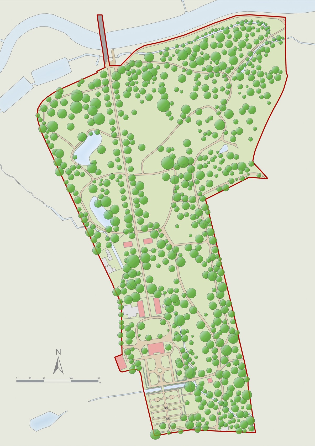 Karte Schlosspark Schieder
