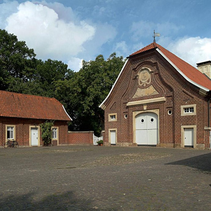 Hofseite Rüschhaus (vergrößerte Bildansicht wird geöffnet)