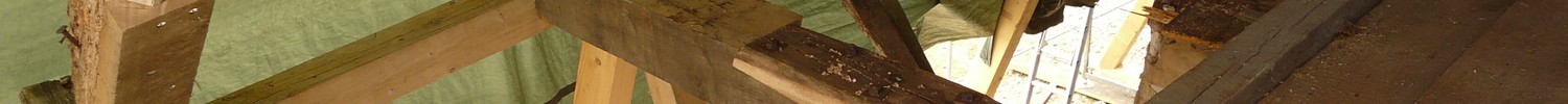Deckenbalken während der Bauphase
