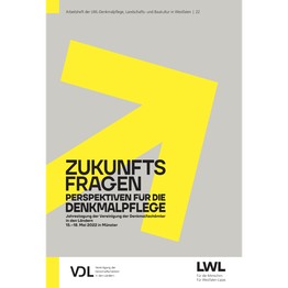 Cover des Arbeitsheftes mit gelbem Pfeil auf grauem Grund