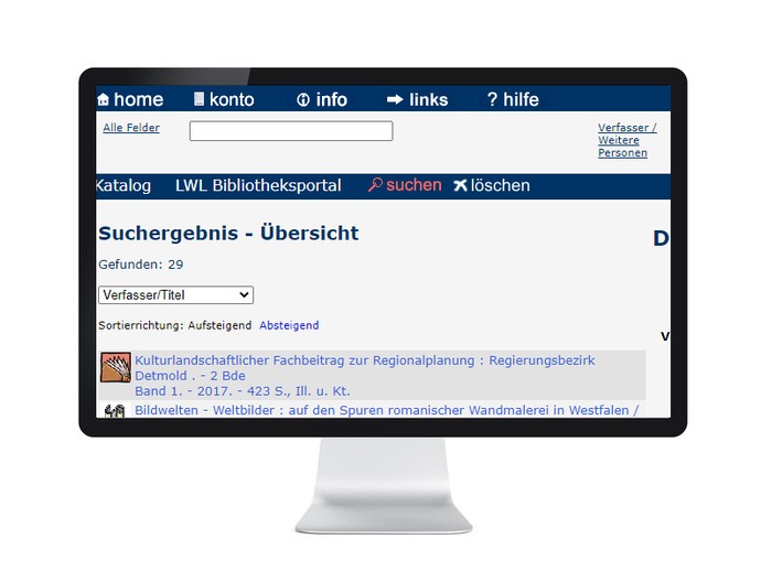 Ansicht des Biblioheksportals (vergrößerte Bildansicht wird geöffnet)