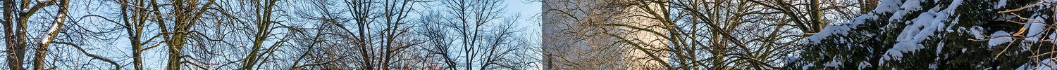 Blick auf den Buddenturm im Schnee
