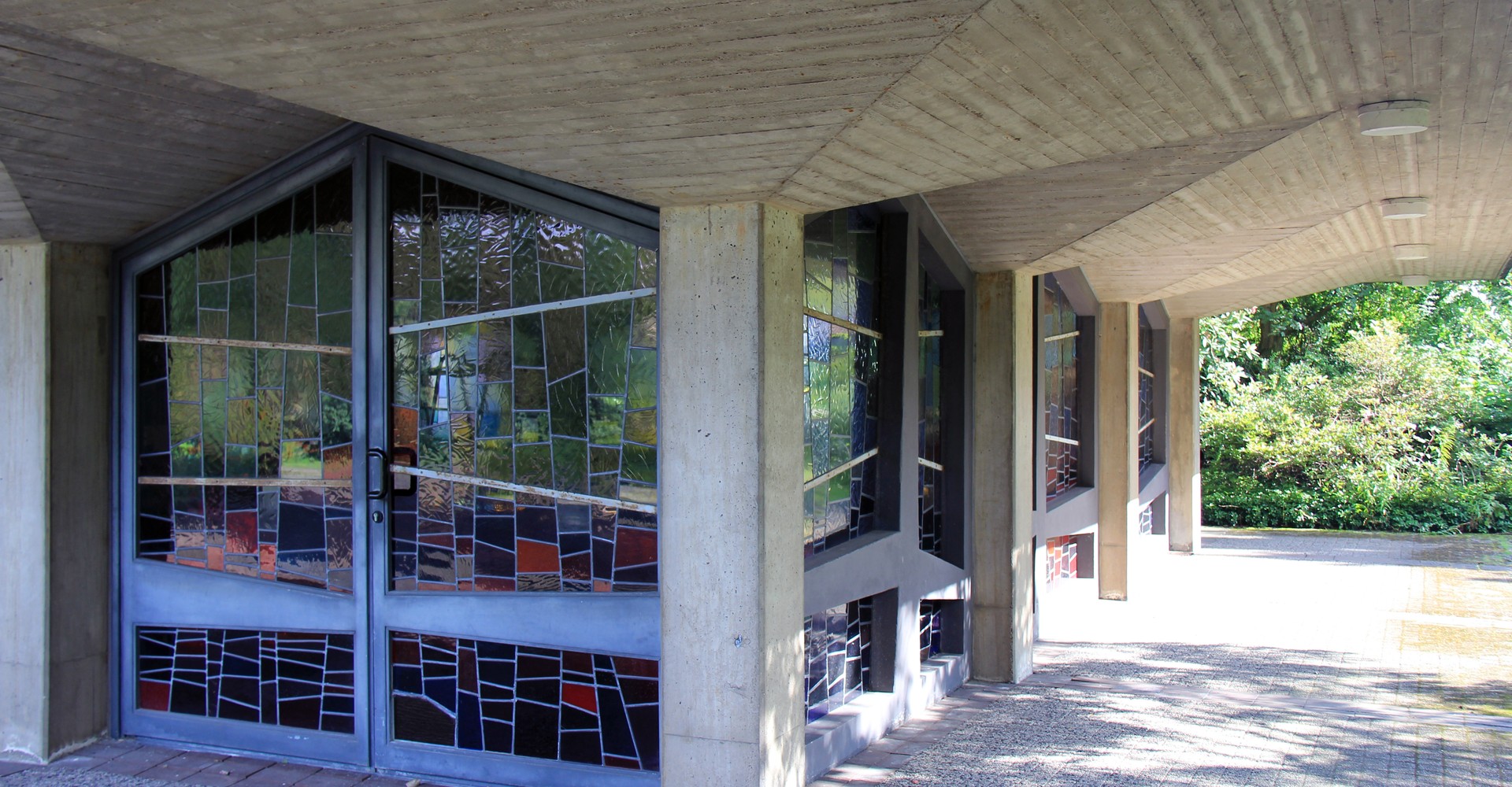 Detail der Trauerhalle im Vorzustand