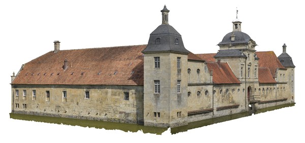 3-D-Modell Vorburg Haus Stapel