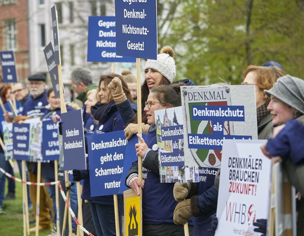 Demonstration gegen die Novelle des Denkmalschutzgesetz NRW