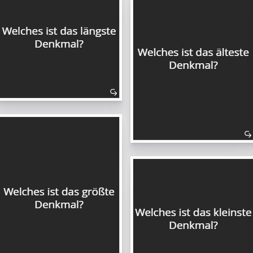 Kacheln mit Fragen