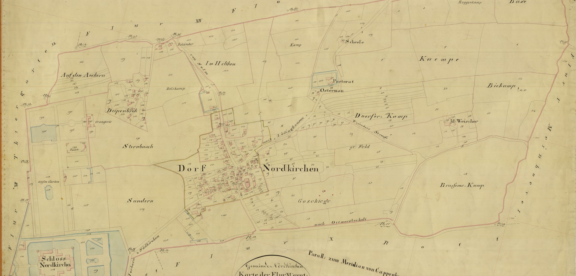 Urkataster Nordkirchen von 1826